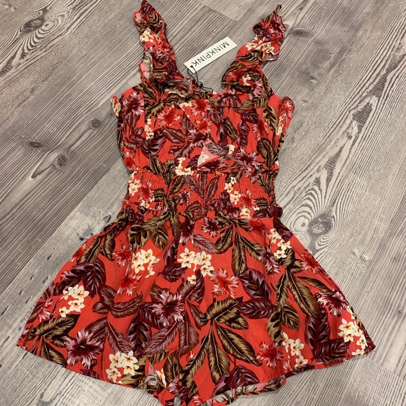 MINKPINK Pants - MINKPINK Tropical Islands Playsuit